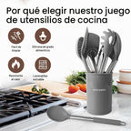Juego de utensilios de cocina de silicona, 32 piezas de utensilios...