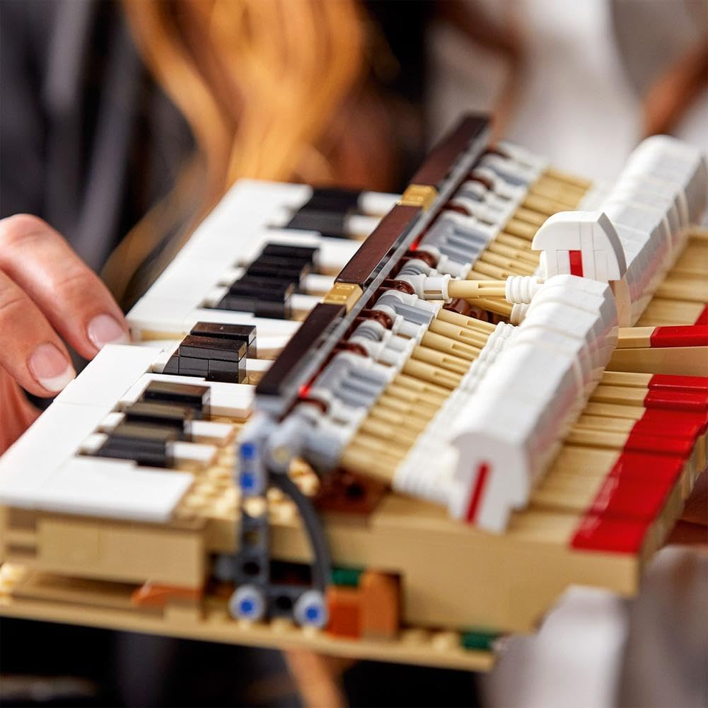 LEGO Ideas Grand Piano 21323 - Juego de construcción de modelos para adultos, kit coleccionable de decoración del hogar, regalo para amantes de la música con funciones motoras y de potencia