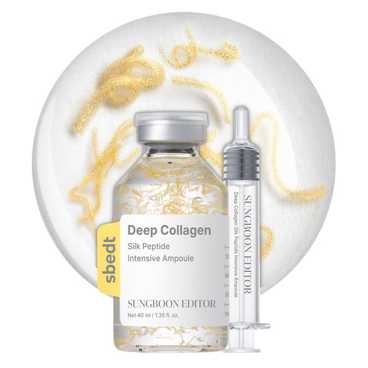 SUNGBOON EDITOR Ampolla intensiva de péptido de seda de colágeno | Suero de péptidos de cobre para la cara con colágeno y múltiples péptidos | Suero facial hidratante coreano para el cuidado de la piel para una piel de aspecto suave | 1.35 onzas líquidas