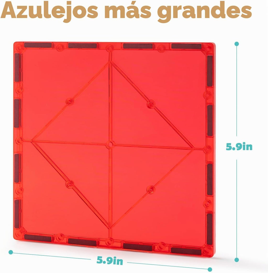 Gemmicc 6 piezas de azulejos magnéticos grandes, placas base magnét...