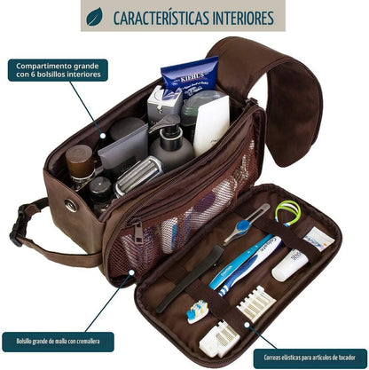 PAVILIA Bolsa de aseo para hombres, kit de afeitado de artículos de...