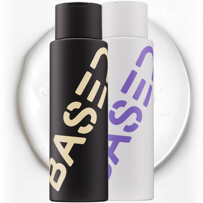 BASED Shower Duo Paquete de Champú y Acondicionador con Aceite de Menta y Aceite de Coco, Champú Limpiador y Acondicionador Hidratante para Hombres, Sin Sulfatos, Parabenos o Ftalatos, Botella de 12