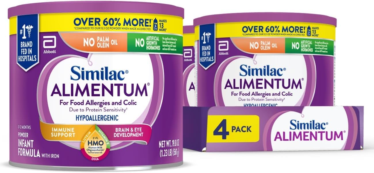 Similac Alimentum con 2'-FL HMO Fórmula Infantil Hipoalergénica...