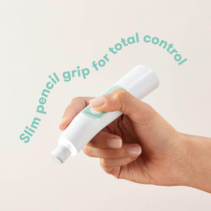Frida Baby Pulidor de uñas eléctrico | Lima de uñas de bebé segura y fácil, cortaúñas para bebés + kit de recortadora de uñas para recién nacidos, niños pequeños, uñas de manos/pies de los niños, 4