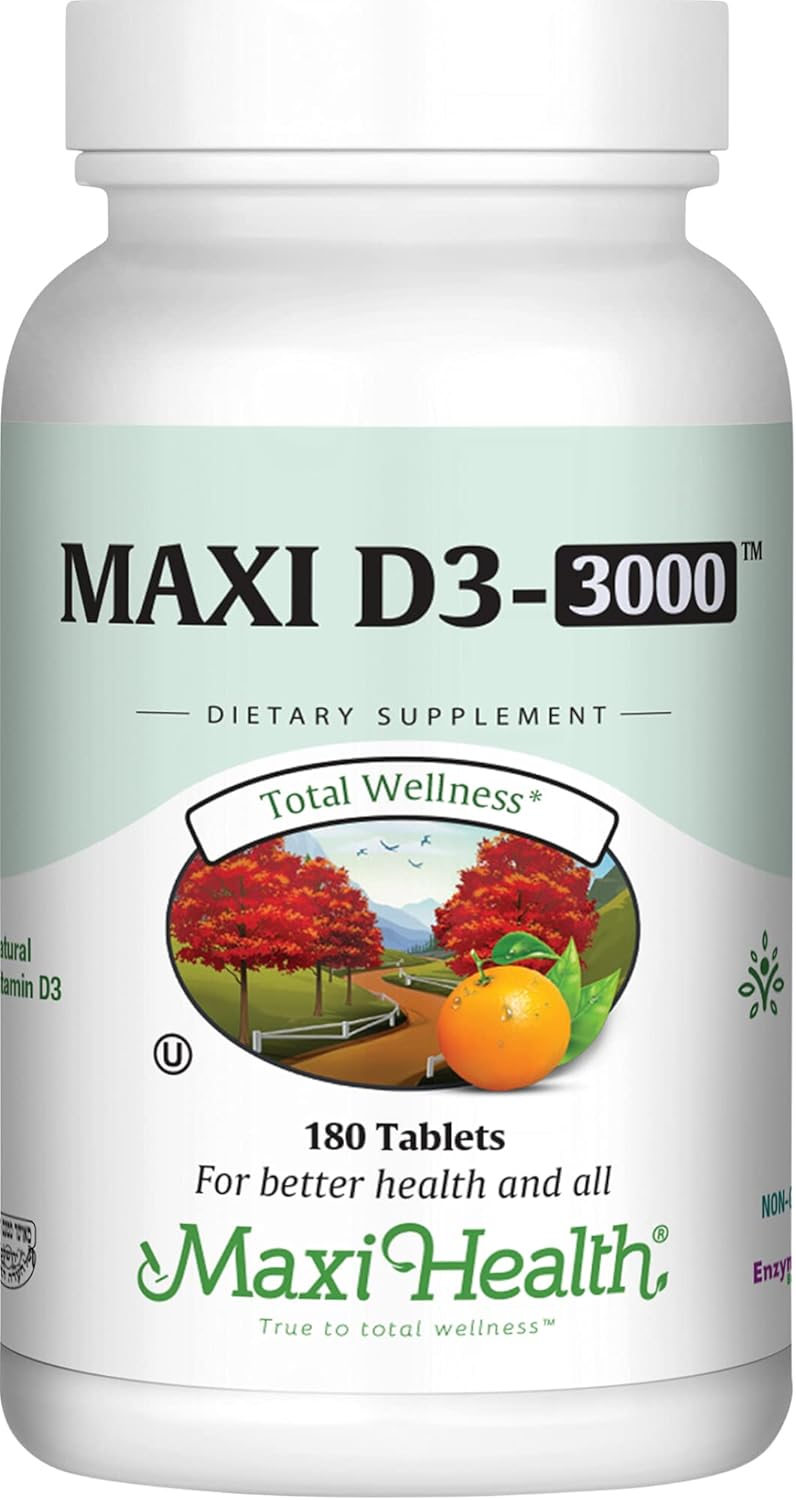 Maxi Health Kosher Vitamina D3 3000 UI (75 mcg) \u2013 Vitamina D p...