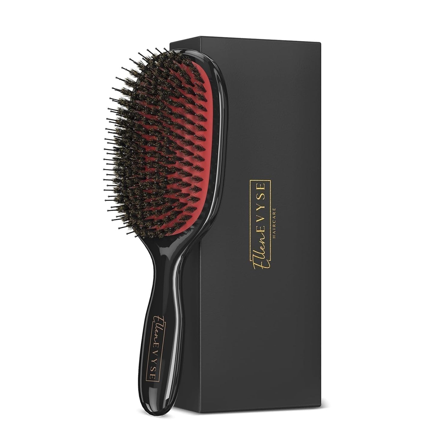 Cepillo de cerdas de jabalí, pines de nylon suaves y cerdas de jabalí para alisar, desenredar, cerdas suaves que reducen la rotura y mejoran el brillo, cepillo para mujeres, hombres