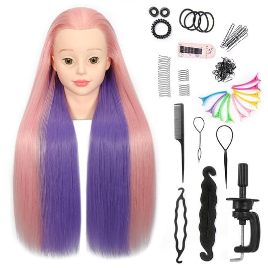 26"-28" Cabeza de maniquí para peinado y entrenamiento de p...