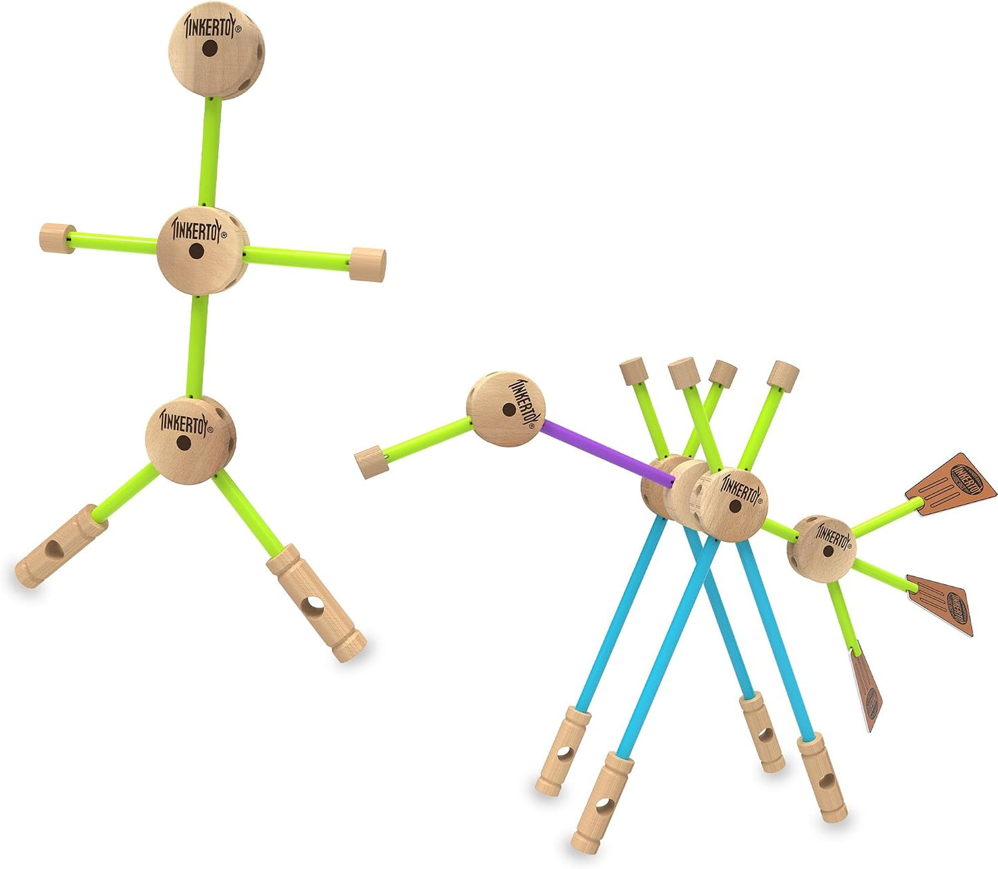 Tinkertoy - Juego de construcción retro en lata - 50 piezas