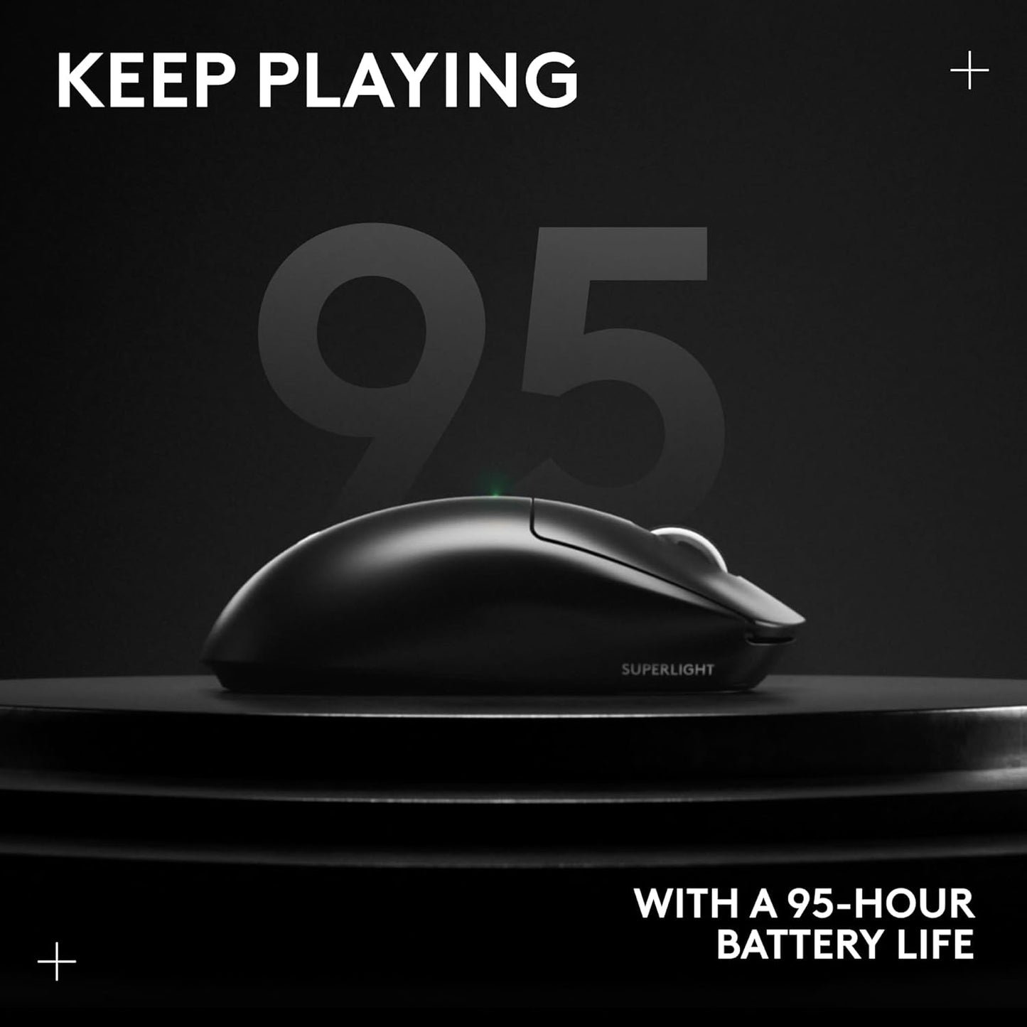 Logitech G PRO X Superlight 2 Ratón inalámbrico para juegos, 60g Pro-Grade con 5 botones programables, sensor 44k DPI, tasa de reporte de 8kHz, carga USB-C para PC/Mac - Negro
