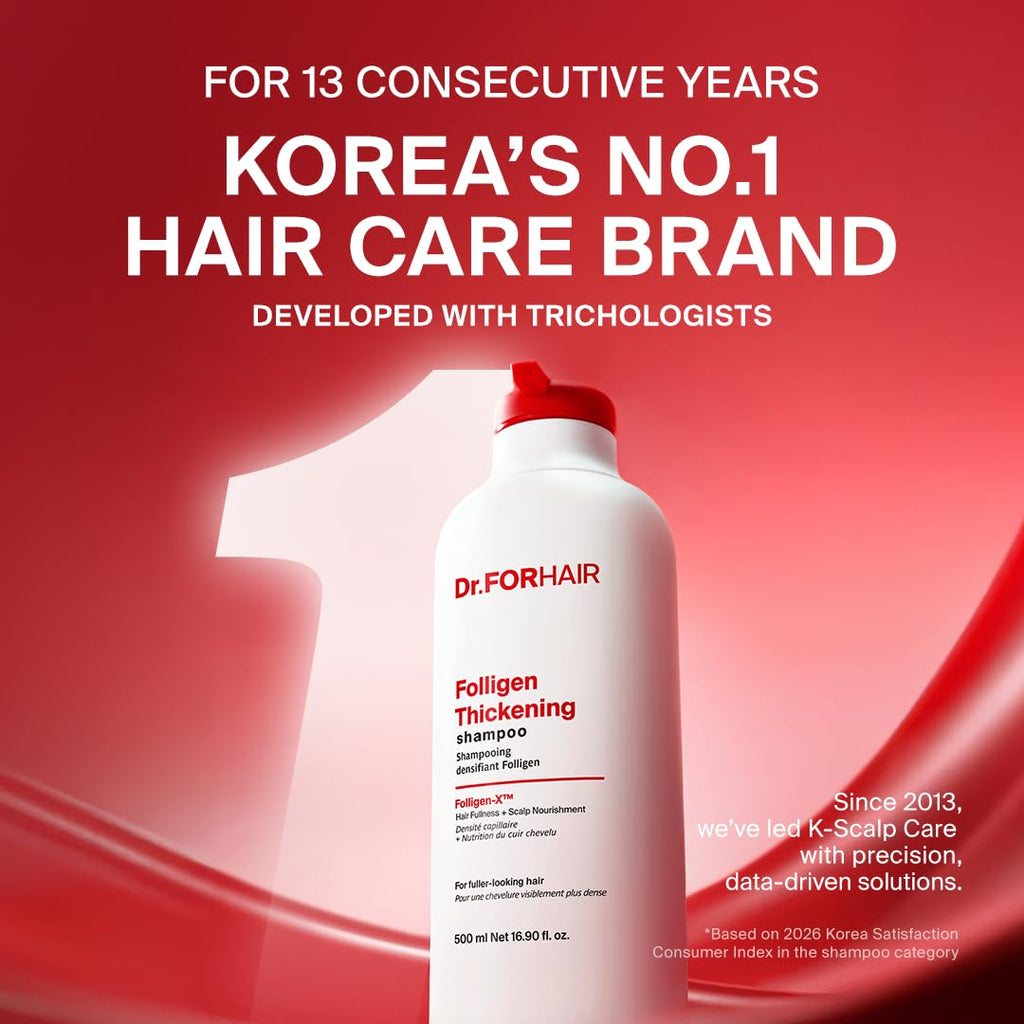 Dr.FORHAIR Folligen - Juego de champú y acondicionador espesante de...