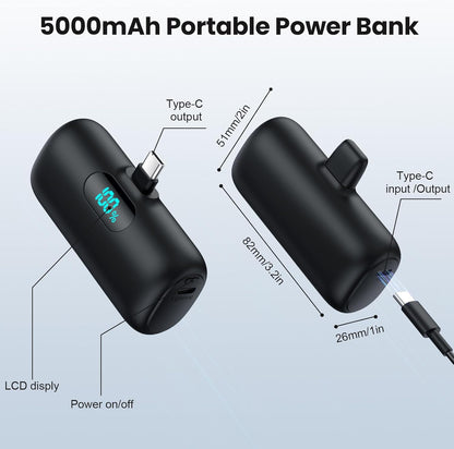 [Paquete de 2] Cargador Portátil Pequeño para iPhone 17\/16\/15 Ser...