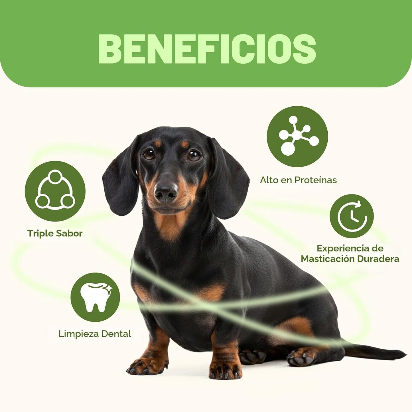 MON2SUN Golosinas para perros, bocadillos de cuero crudo de triple...