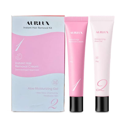 Aurlux Crema de depilación instantánea para mujeres, removedor de v...