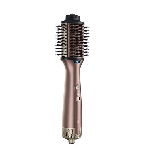 Infiniti PRO Conair - Cepillo secador de pelo 2 en 1, cepillo térmico para todo tipo de cabello, barril ovalado grande, 4 tipos de cerdas para dar volumen, suavizar y refrescar, malva moca