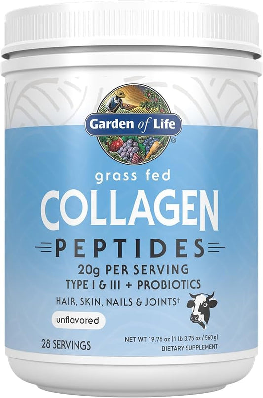 Garden of Life - Péptidos de colágeno en polvo a base de pasto \u20...