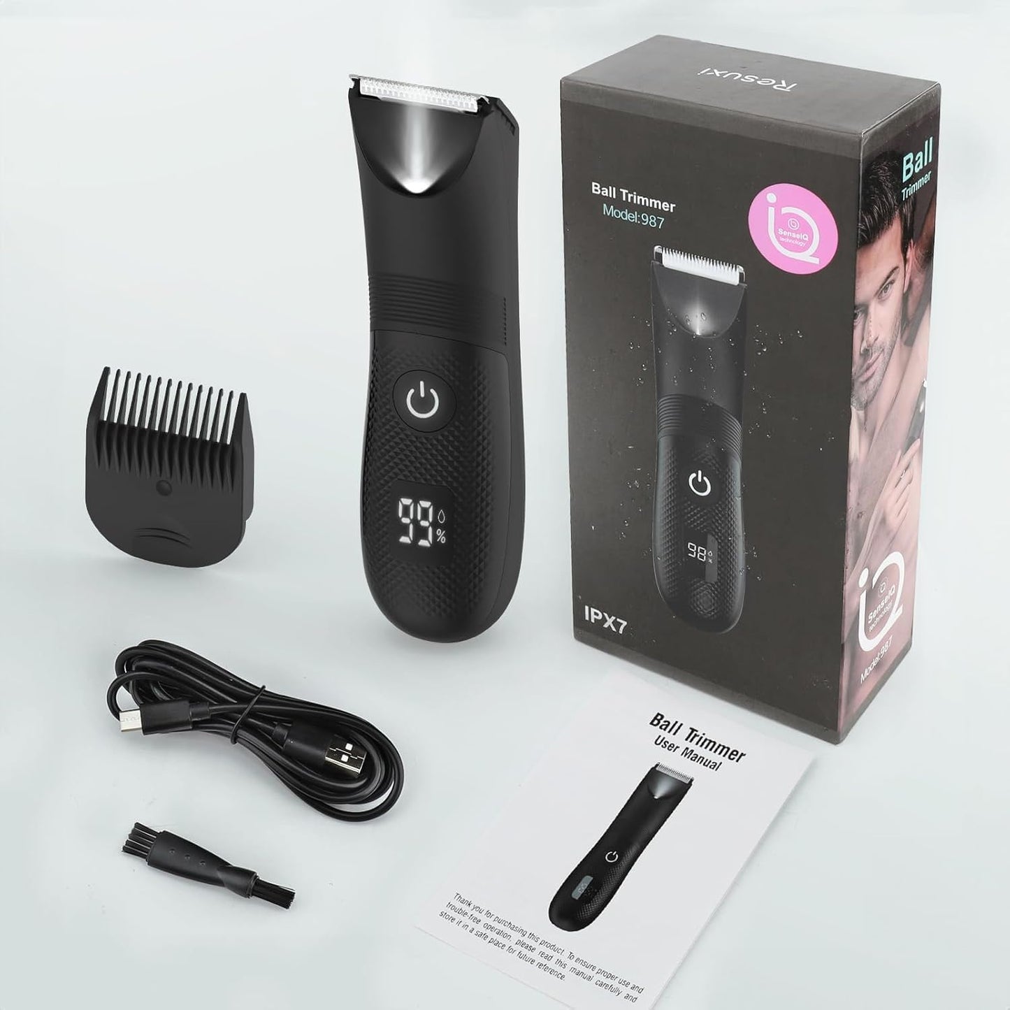 Manscape - Recortadora de cuerpo y bola para hombres, recortadora d...