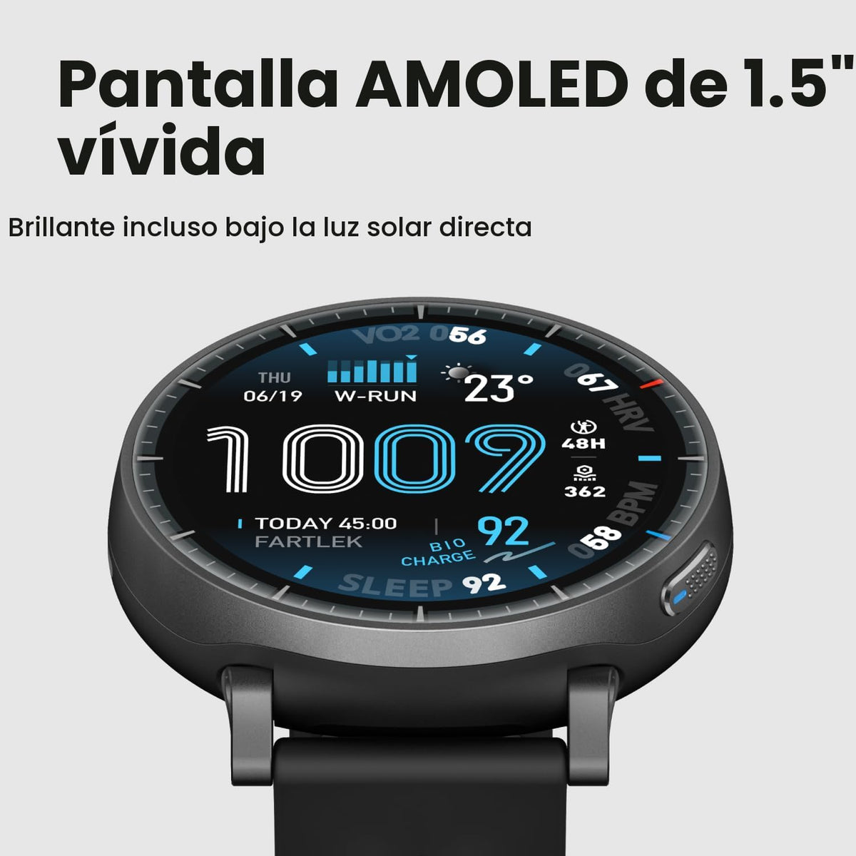 Amazfit Reloj inteligente Active Max, pantalla AMOLED de 1.5",...