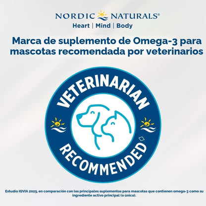 Nordic Naturals Omega-3 para mascotas, sin sabor, 16 onzas, 1380 mg...