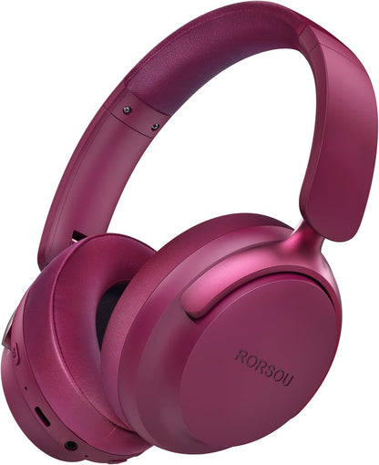 RORSOU Auriculares Bluetooth B8 sobre la oreja, 6 modos de música e...