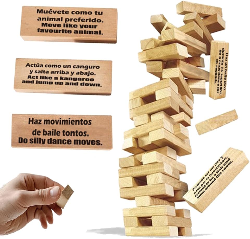 1step2dream Juego de torre de apilamiento español Juego de b