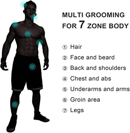 XQSSB Recortador corporal recargable para hombres, afeitado húmedo...