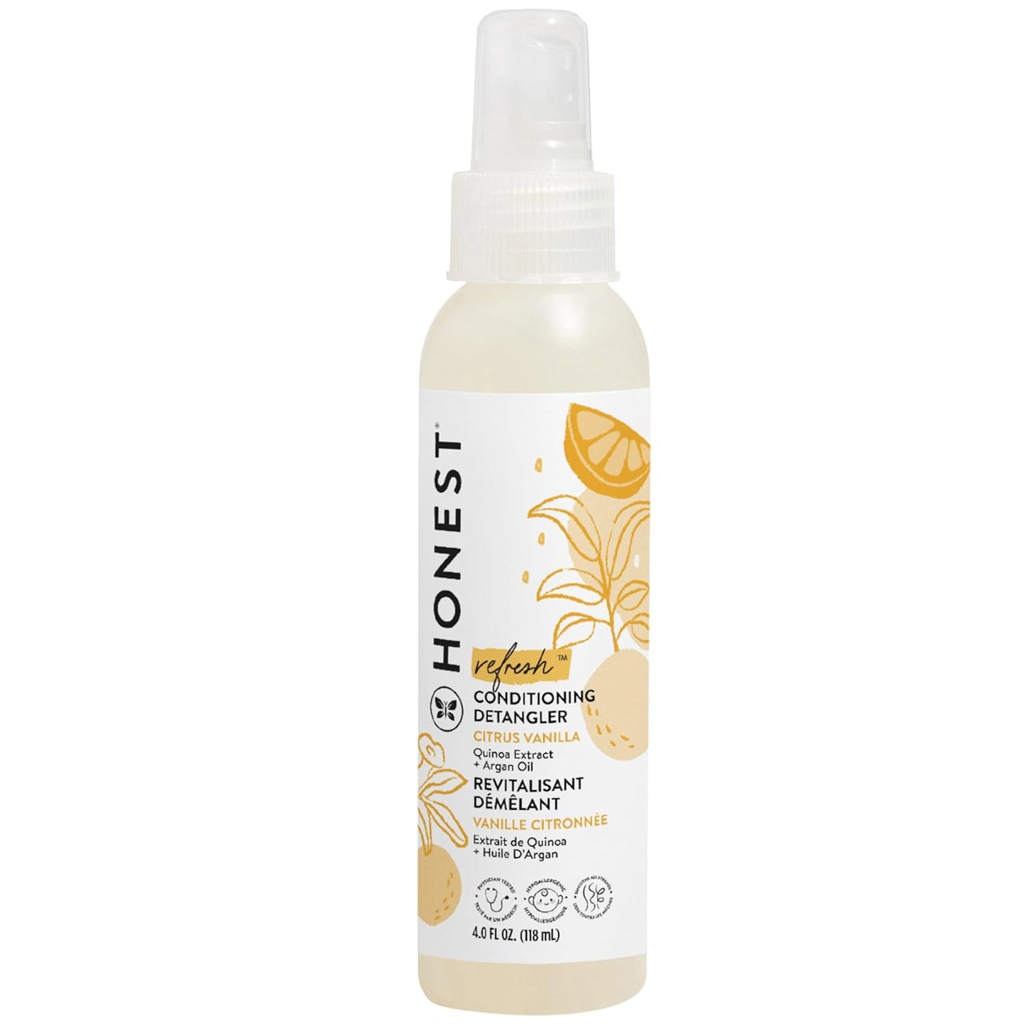 The Honest Company - Espray acondicionador desenredante, naranja du...