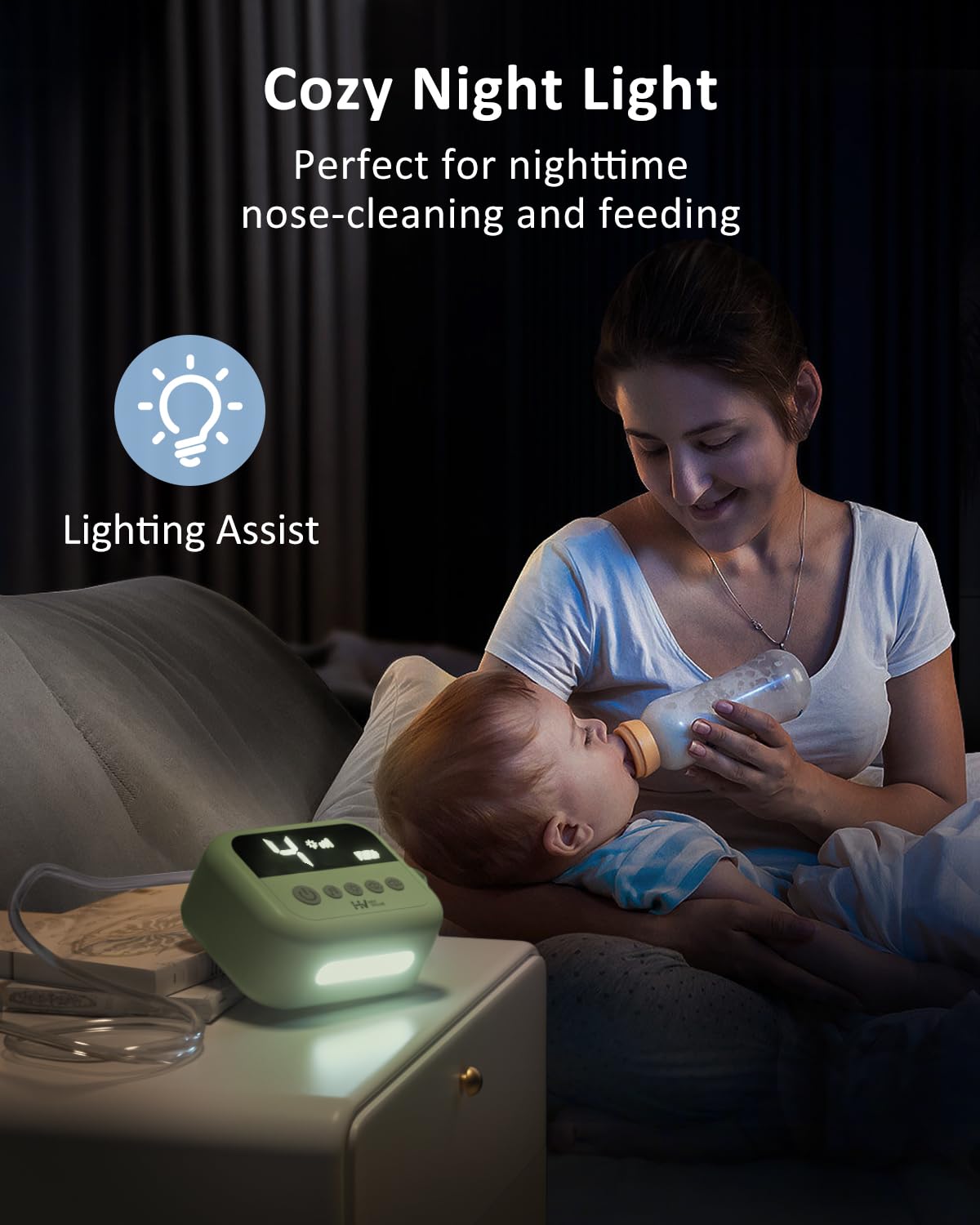 HEYVALUE Aspirador nasal para bebé, succión nasal de grado hospital...