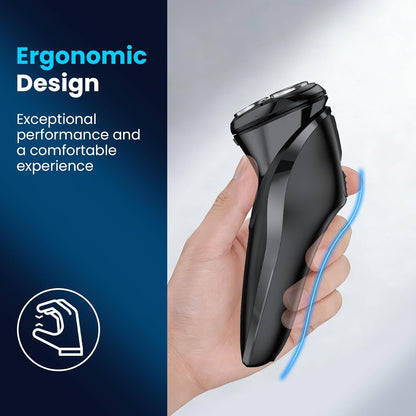 Maquinilla de afeitar eléctrica para hombres con recortadora emergente, afeitadora eléctrica recargable IPX7 impermeable, afeitadoras de carga rápida para hombres, tiempo de funcionamiento de 120