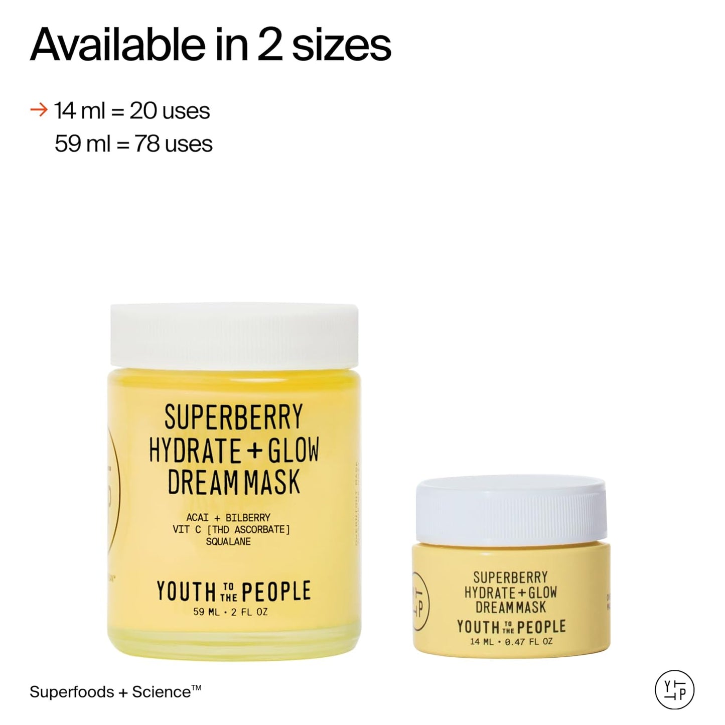Youth To The People Superberry Hydrate + Glow Dream Mask - Hyaluron...