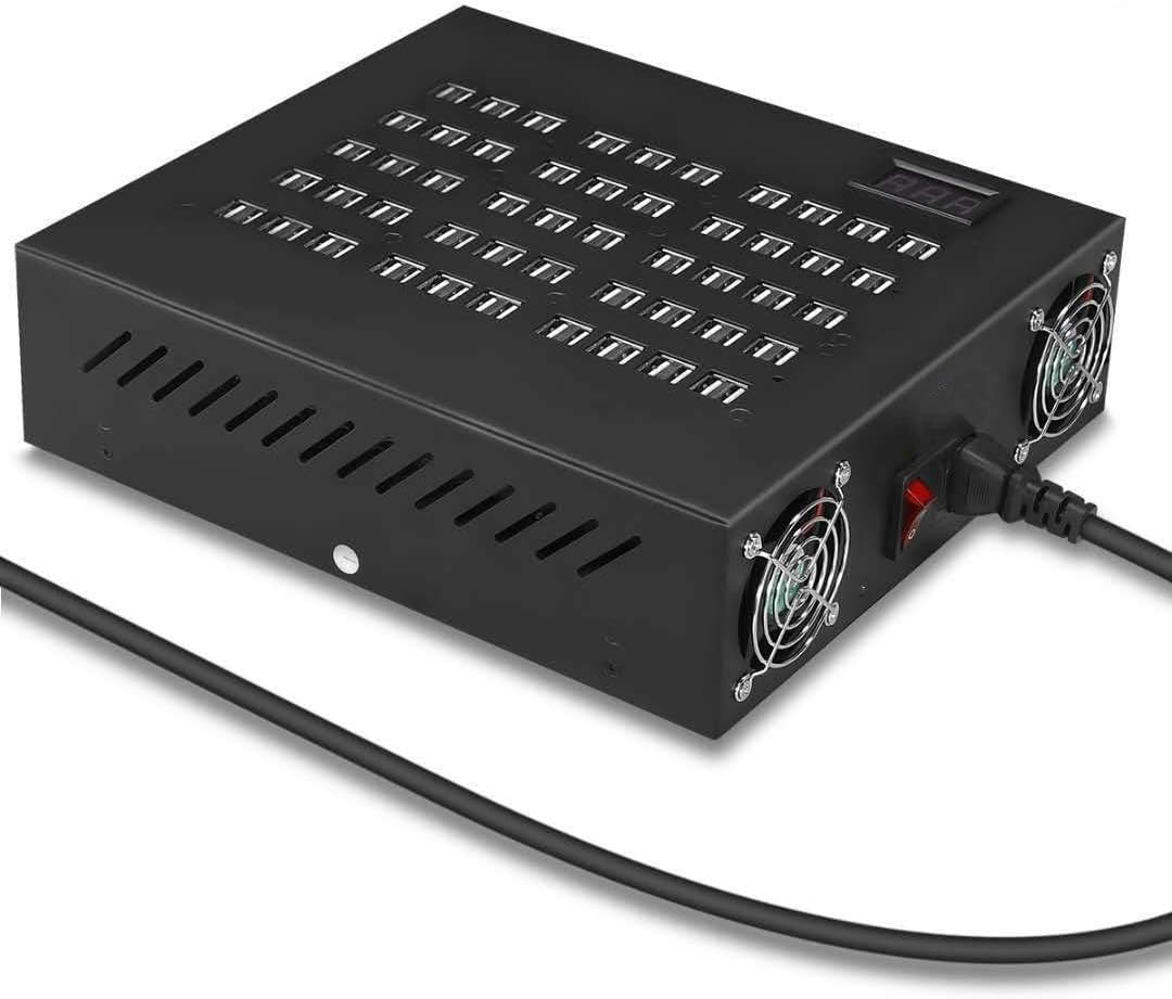 Estación de carga USB, 100 puertos, estación de energía USB, multipuerto, cargador de pared, adaptador de teléfono, multipuerto, multipuerto, cargador rápido USB para hotel, escuela, centros