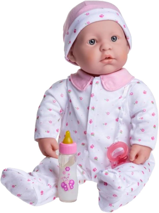 Muñeca bebé de cuerpo blando JC Toys, de 20 in, con accesorios rosa...