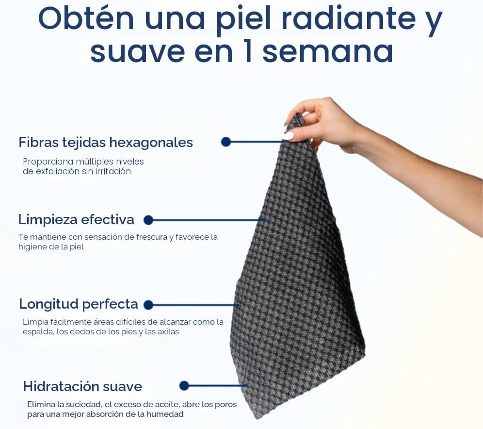 Toalla exfoliante para la cara y el cuerpo - Toalla exfoliante japo...