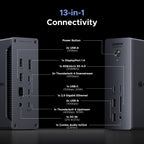 UGREEN Thunderbolt 4 Dock 13-en-1 Estación de acoplamiento de 40Gbps con pantalla única 8K y doble 4K@60Hz, carga de 90W para laptop, 2.5GbE, SD/TF 4.0. Revodok Max 213 para MacBook Surface Pro y más