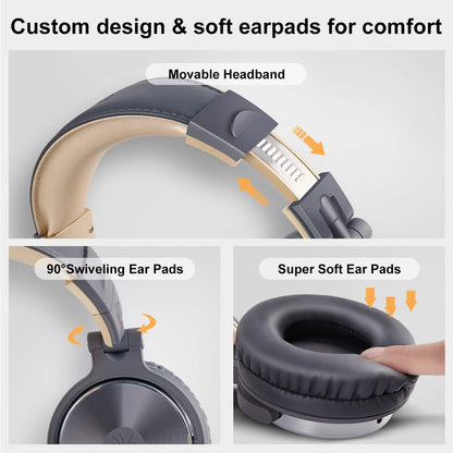 OneOdio - Auriculares con cable de diadema para estudio y mezcla de...