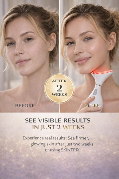 SKINTRIX Dispositivo LED para cara y cuello, terapia de luz LED 3 e...