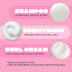 Cake Beauty Curl Friend - Set de champú, acondicionador y crema par...