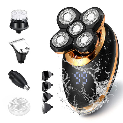 Afeitadoras eléctricas para hombres, afeitadoras 5 en 1 de cabeza c...