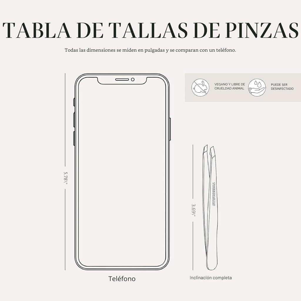 Tweezerman - Pinza inclinadas para cejas de acero inoxidable