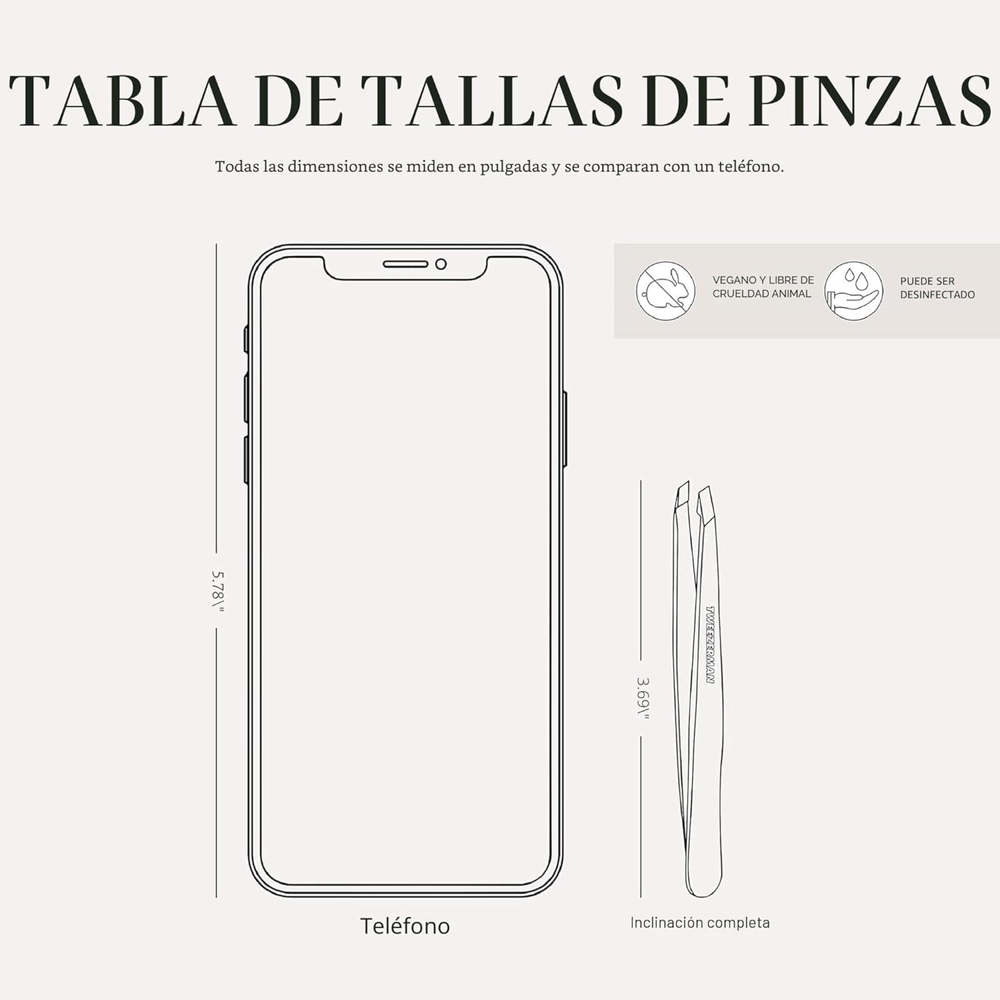 Tweezerman - Pinza inclinadas para cejas de acero inoxidable