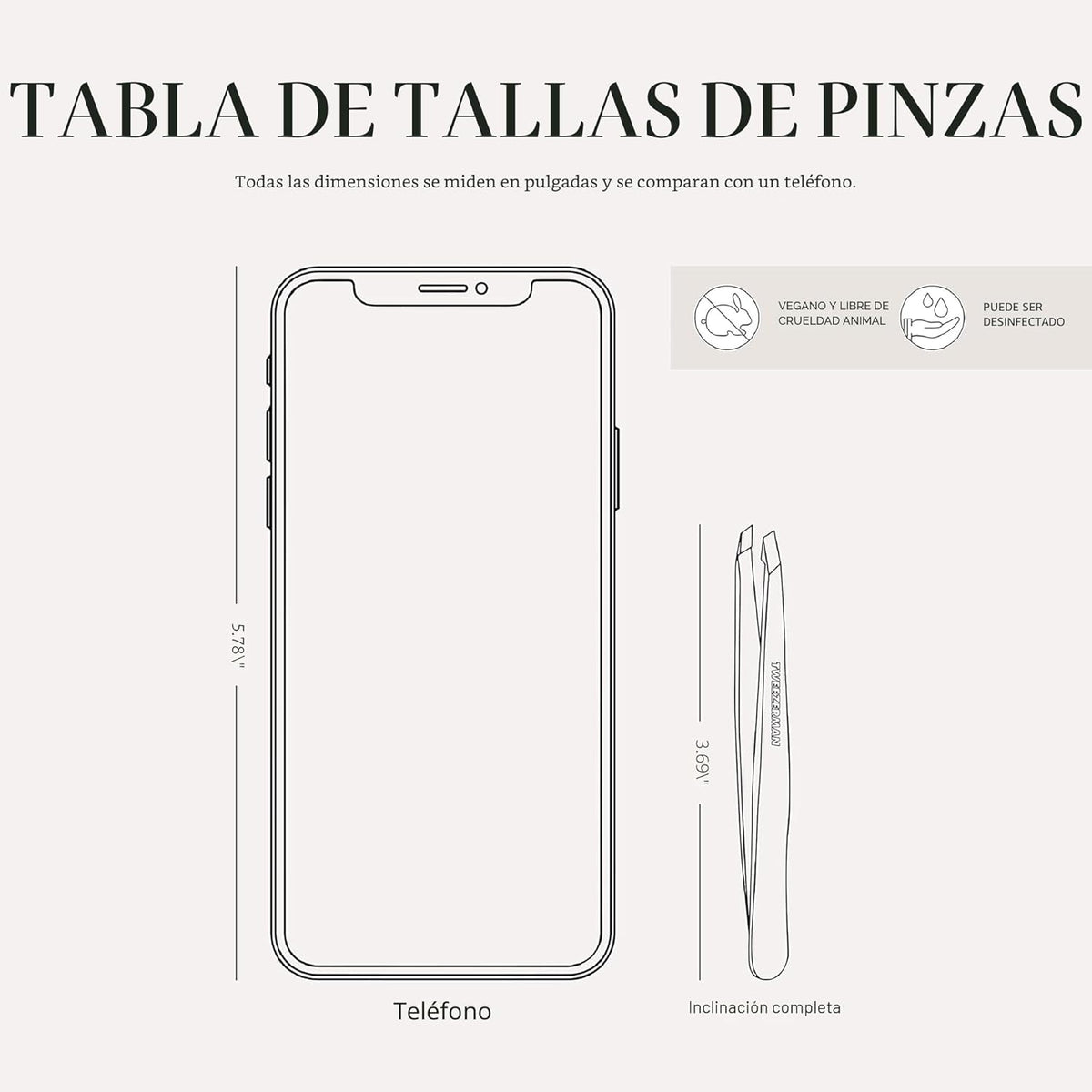 Tweezerman - Pinza inclinadas para cejas de acero inoxidable