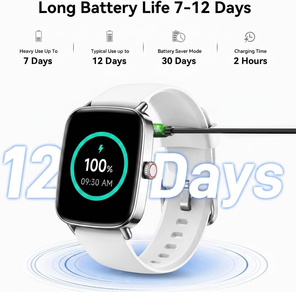 Tensky Reloj inteligente para mujer, 1.85 pulgadas HD AMOLED Fitnes...