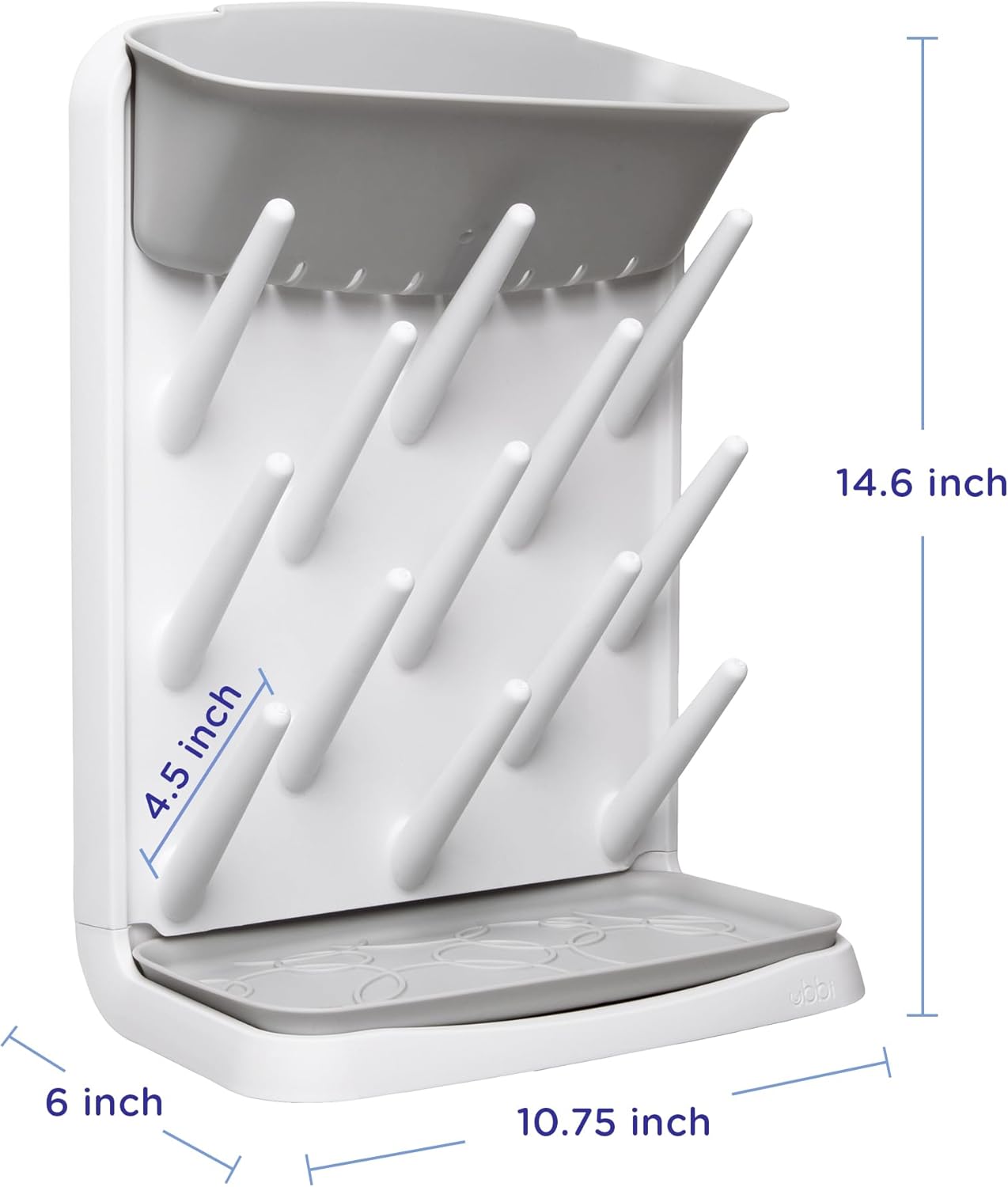 Ubbi Estante de secado vertical para biberones, organizador de seca...