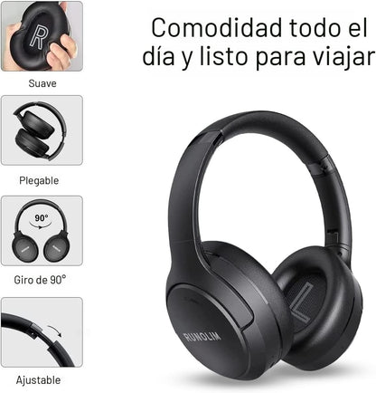 RUNOLIM - Audífonos híbridos con cancelación activa de ruido, inalá...