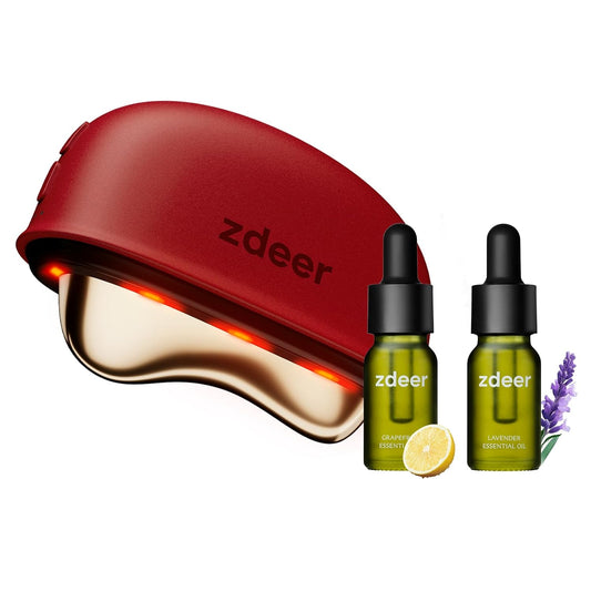 ZDEER Juego de cuidado facial eléctrico Gua Sha, masajeador facial...