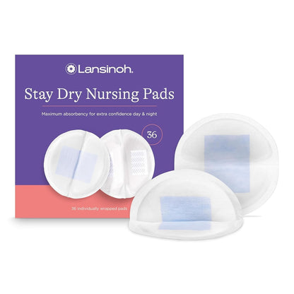Lansinoh Stay Dry Almohadillas de lactancia desechables, suaves y s...