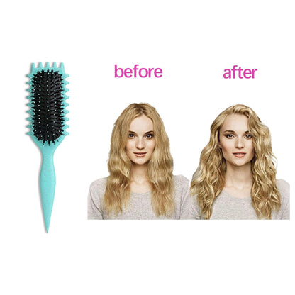 Verde 1 PS, cepillo de pelo rizado y cepillo de peinado para mujeres y hombres, se adapta a todos los estilos de cabello.