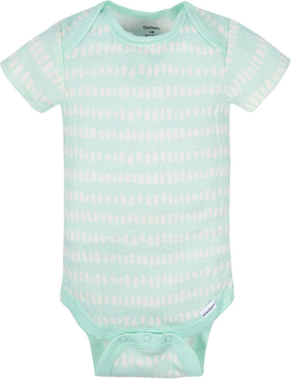 Gerber Mamelucos Bodies unisex de manga corta para bebé, paquete de 8