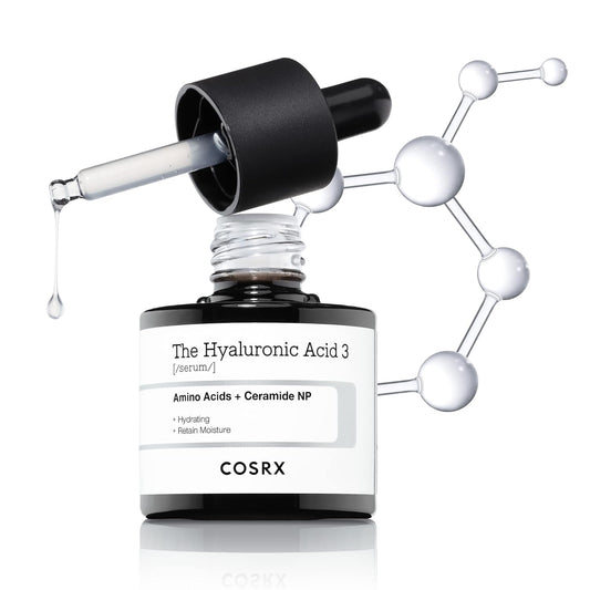 COSRX Suero de ácido hialurónico de sodio puro al 3%, hidratante y estimulante de la humedad para líneas finas y arrugas, repara la piel seca, 0.67 onzas líquidas, sin fragancia artificial, cuidado de