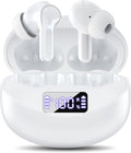 Auriculares inalámbricos, Bluetooth 5.4 HiFi estéreo con micrófono con cancelación de ruido, reproducción de 50 horas en auriculares con pantalla digital LED, auriculares impermeables IPX7 para