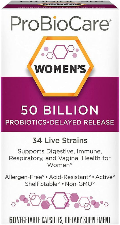 ProBioCare Probióticos para mujeres, suplemento probiótico multicep...